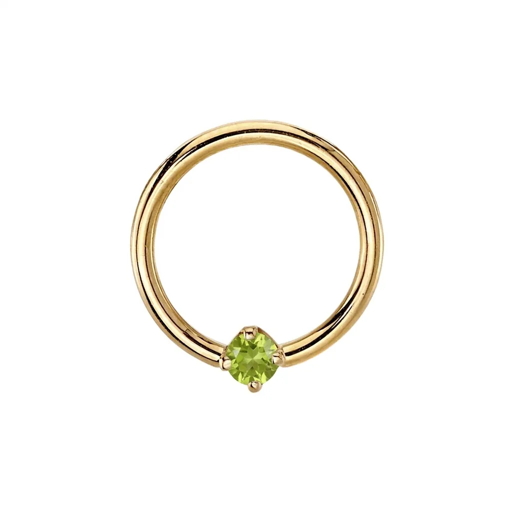 Fixed Prong Seam Ring — 14k Yellow Gold — BVLA piercing jewellery